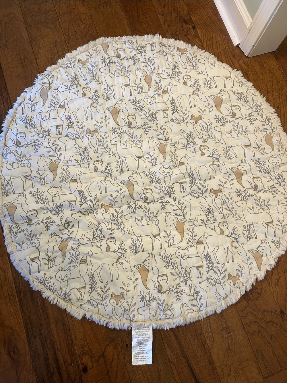 Crane Baby Ezra Woodland Cotton Playmat - Excellent Condition